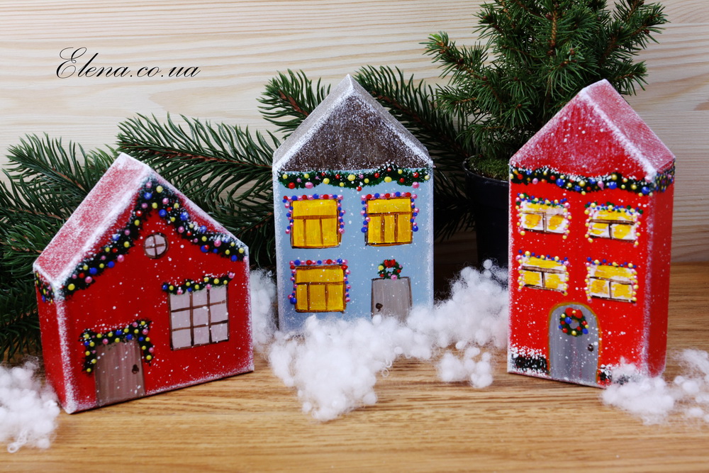 Домики зимой