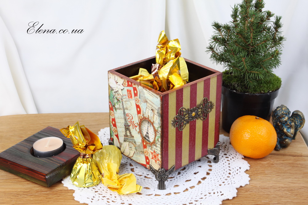 Короб-подсвечник Christmas