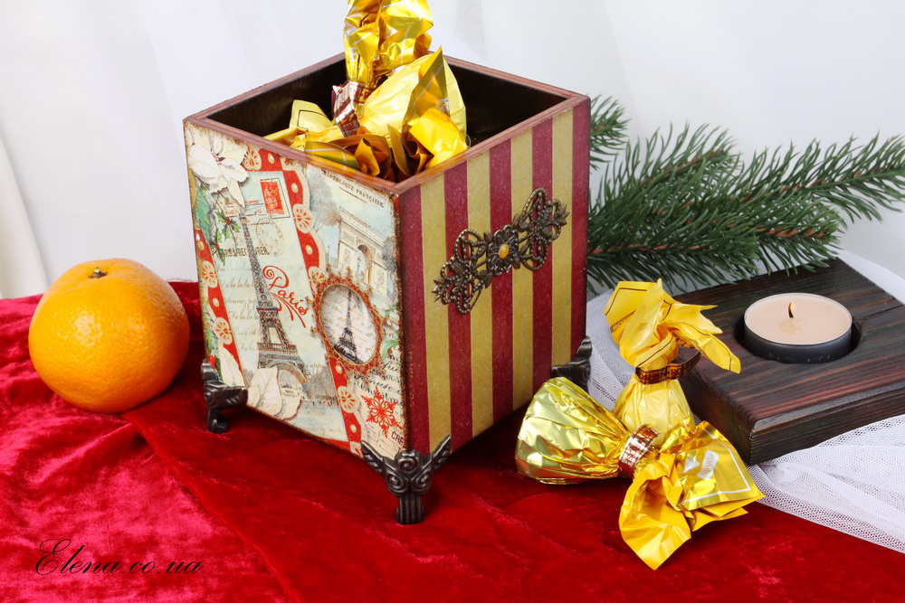 Короб-подсвечник Christmas