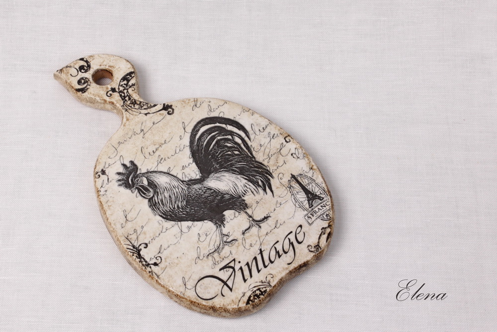 Доска Петух винтаж