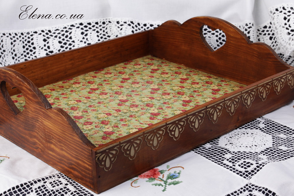 Поднос Кружева-цветочки