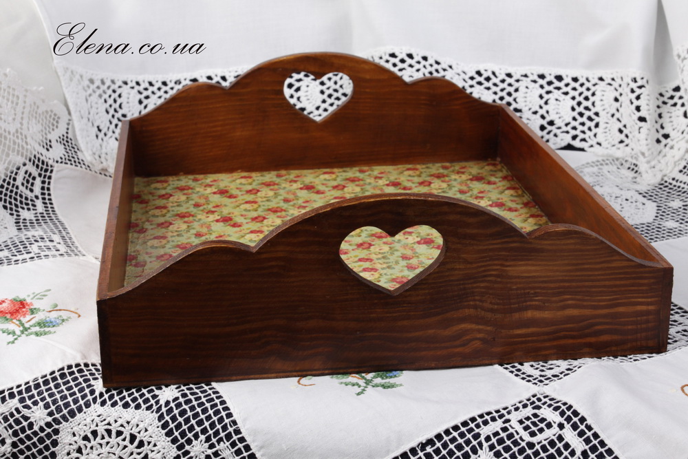 Поднос Кружева-цветочки