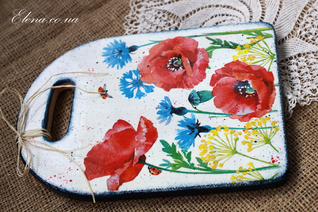 Дошка Маки та волошки