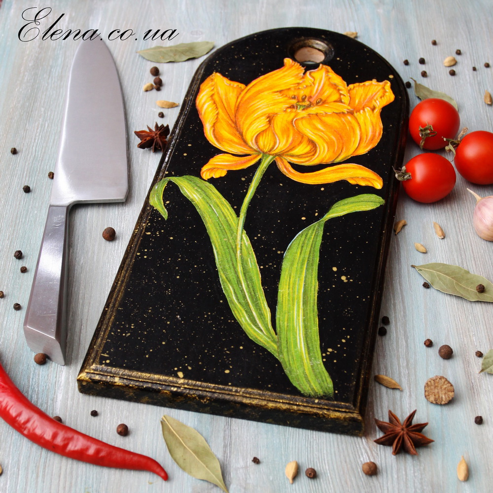 Доска для кухни Тюльпан